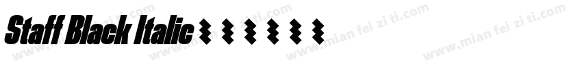 Staff Black Italic字体转换